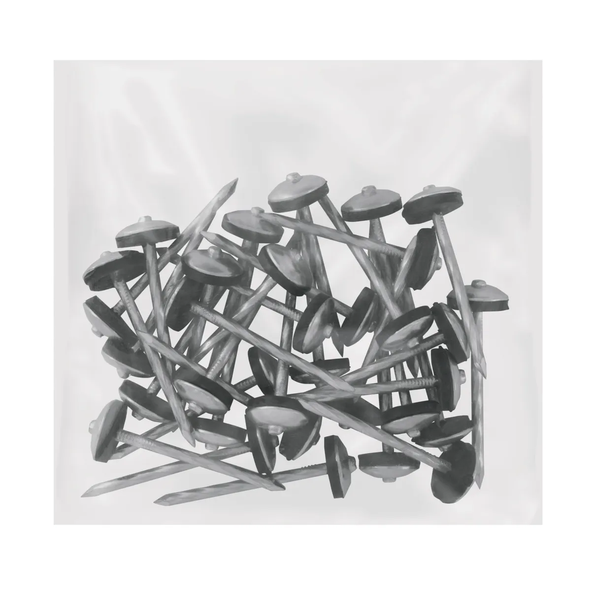 TRUPER - Clavo calamina BWG 9x2.5" c/arandela, caja con 10 kg, Truper