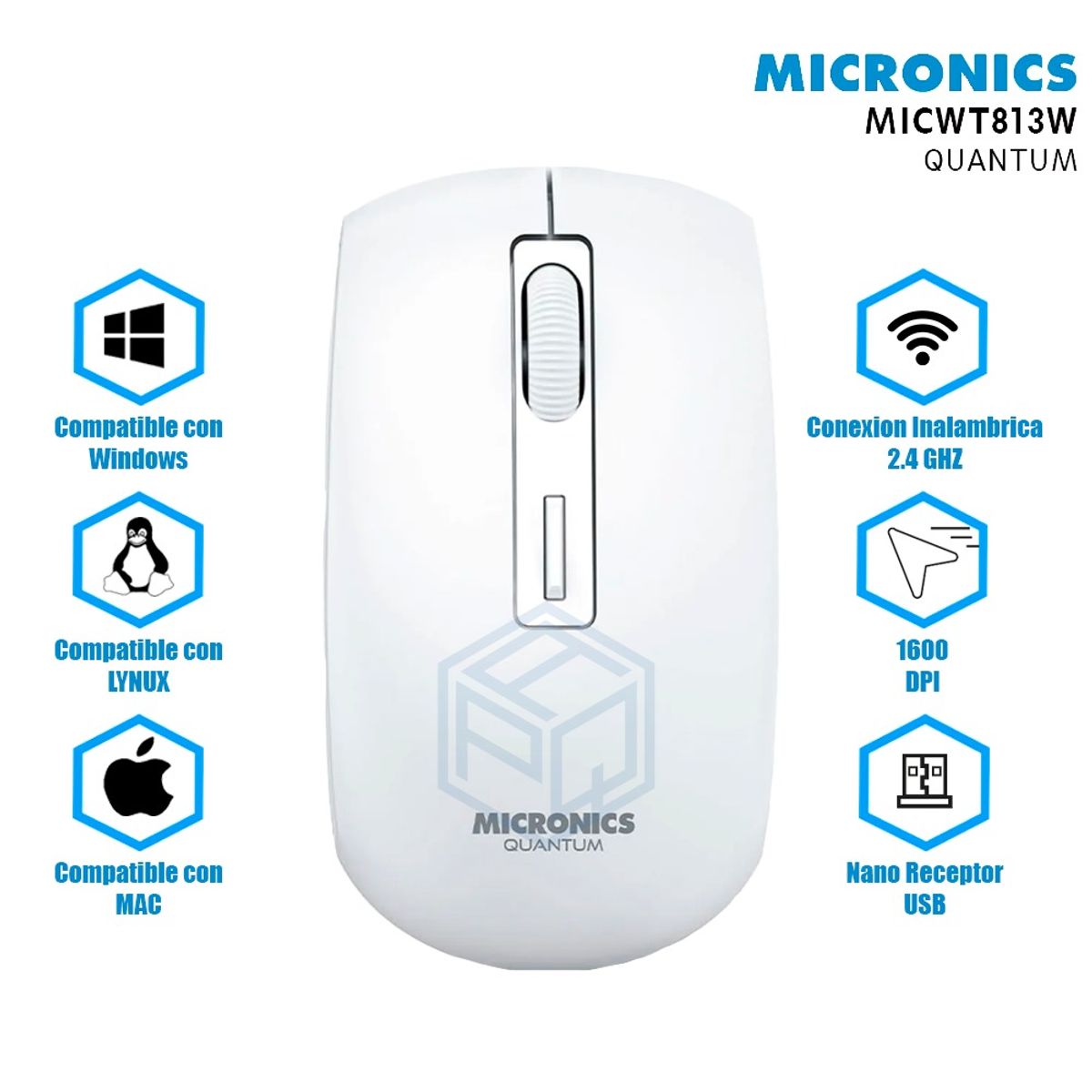 MICRONICS - KIT MICRONICS TECLADO + MOUSE QUANTUM - MIC WT813w