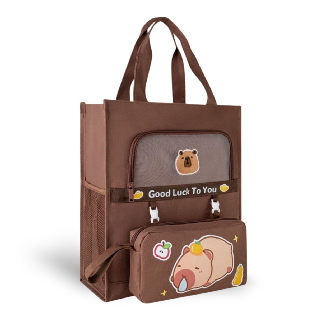 GENERICO - Bolso Tote Bag y Cartuchera Capibara