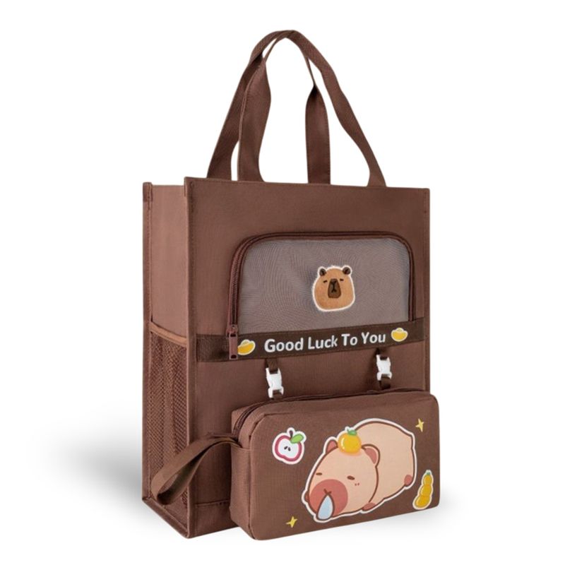 GENERICO - Bolso Tote Bag y Cartuchera Capibara