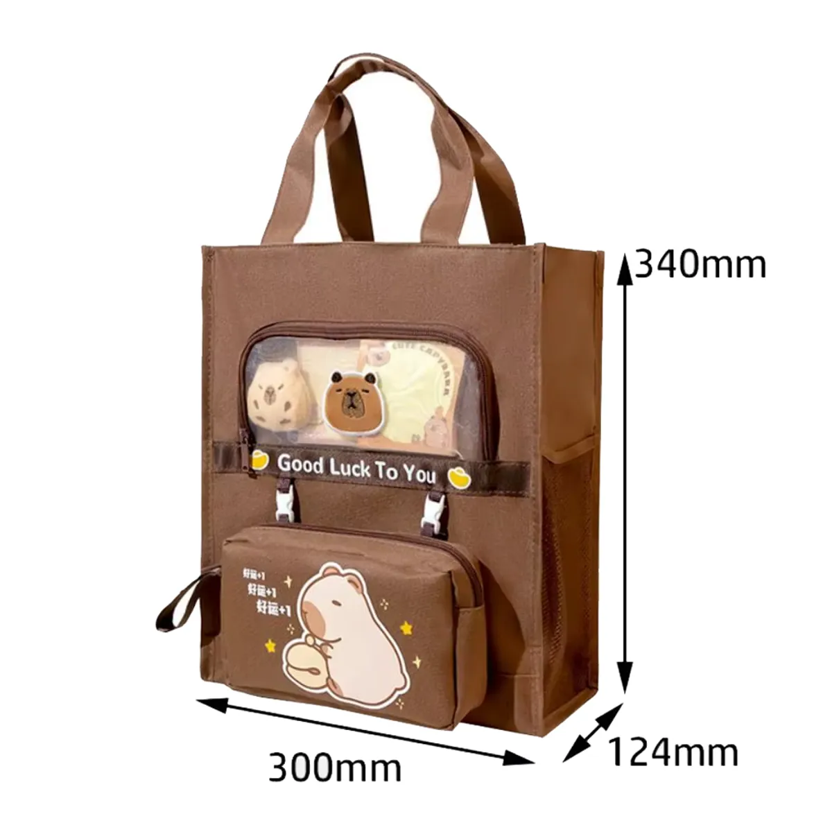 GENERICO - Bolso Tote Bag y Cartuchera Capibara