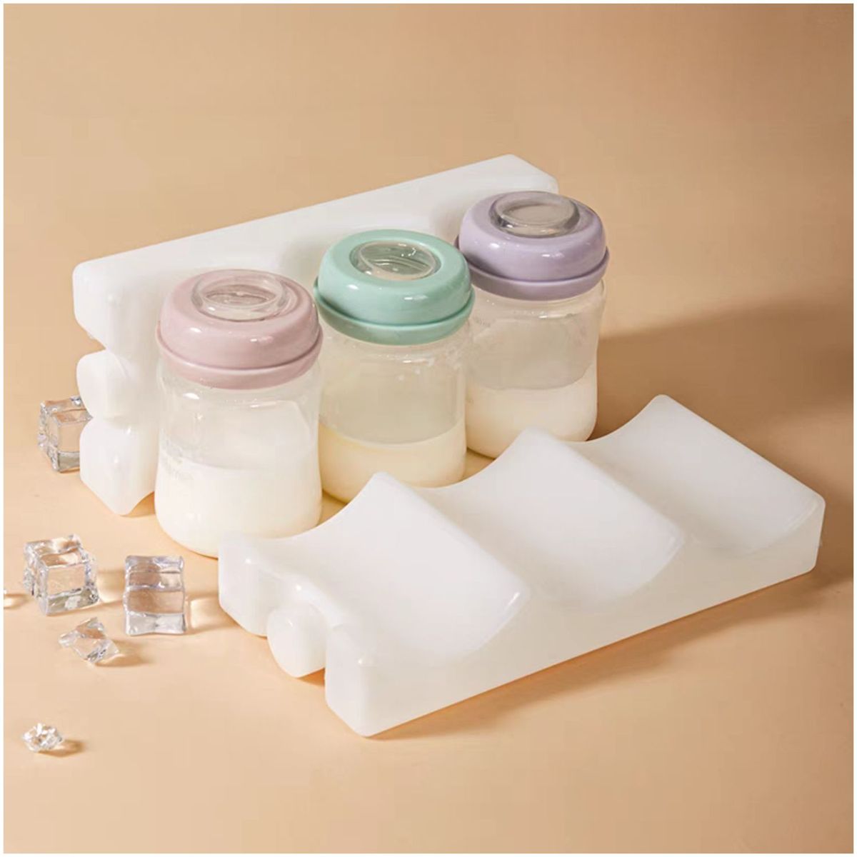 DAUER - Bloques de Hielo con Gel Reutilizables X2 UND Leche Materna