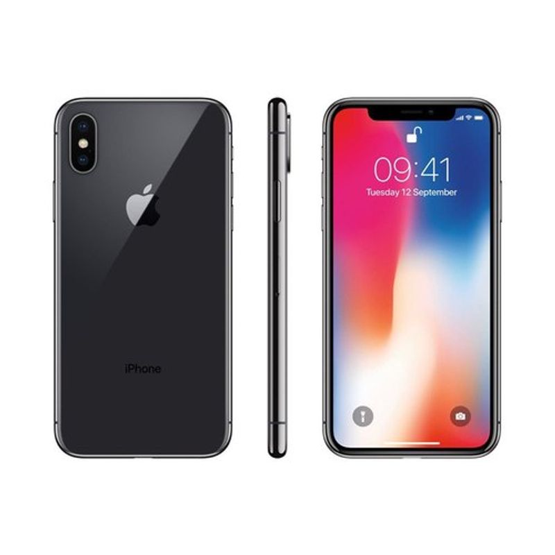 APPLE - iPhone X 64GB Negro Bateria 100% Grado A Entrega Inmediata Reacondicionado