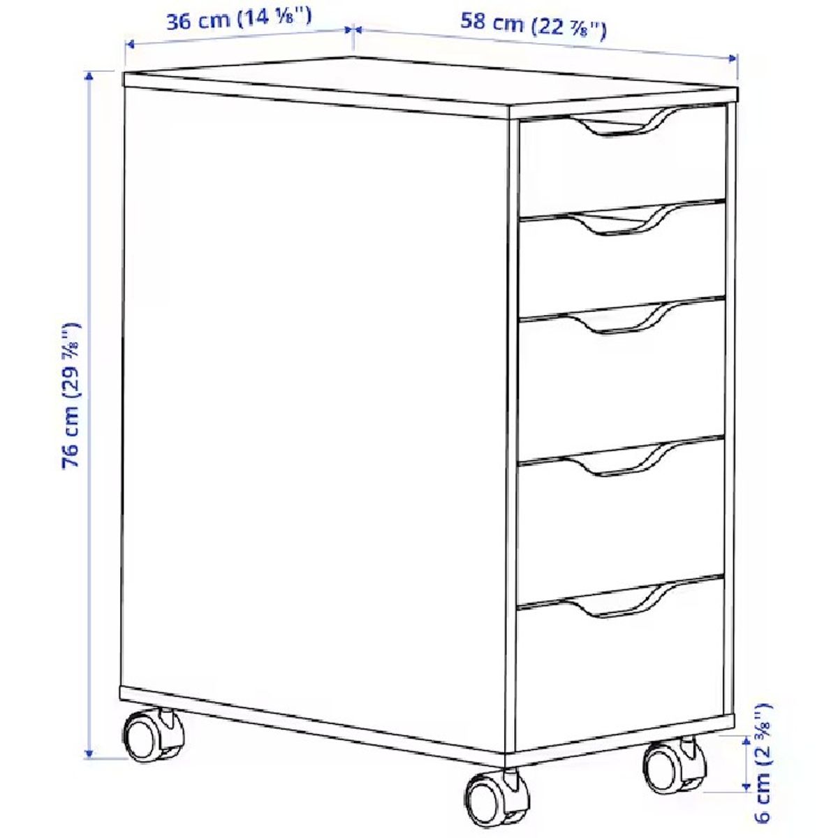 NACION MUEBLES - CAJONERA NACION MUEBLES JENNI CON RUEDAS COLOR DUNA