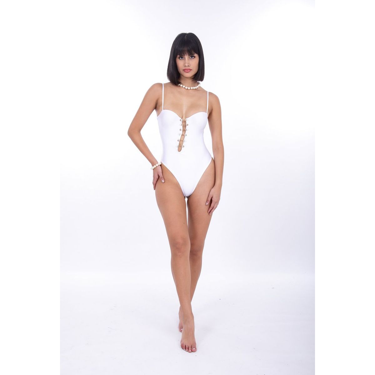 KATE LARRAIN - Ropa de baño enterizo mujer Pearls