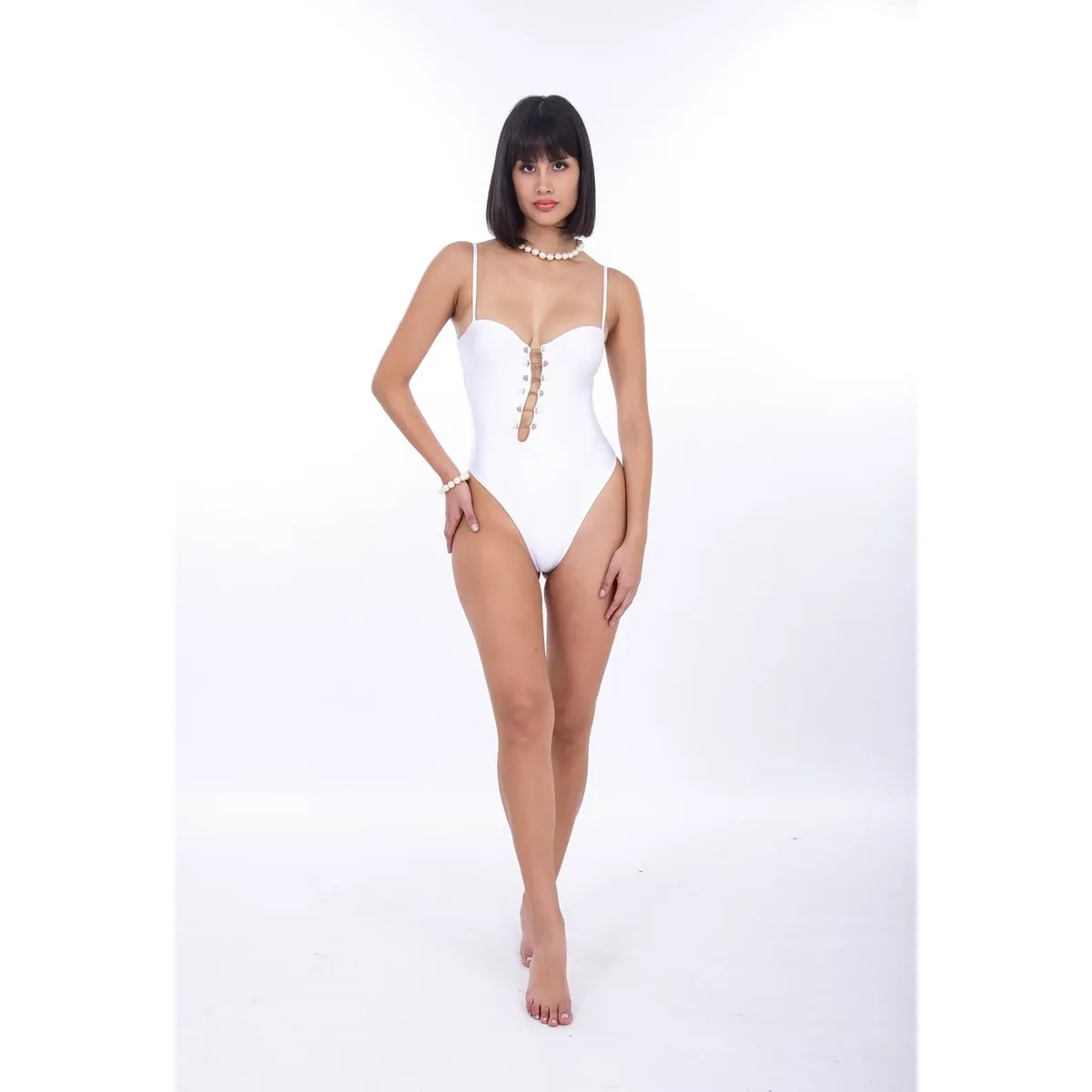 KATE LARRAIN - Ropa de baño enterizo mujer Pearls