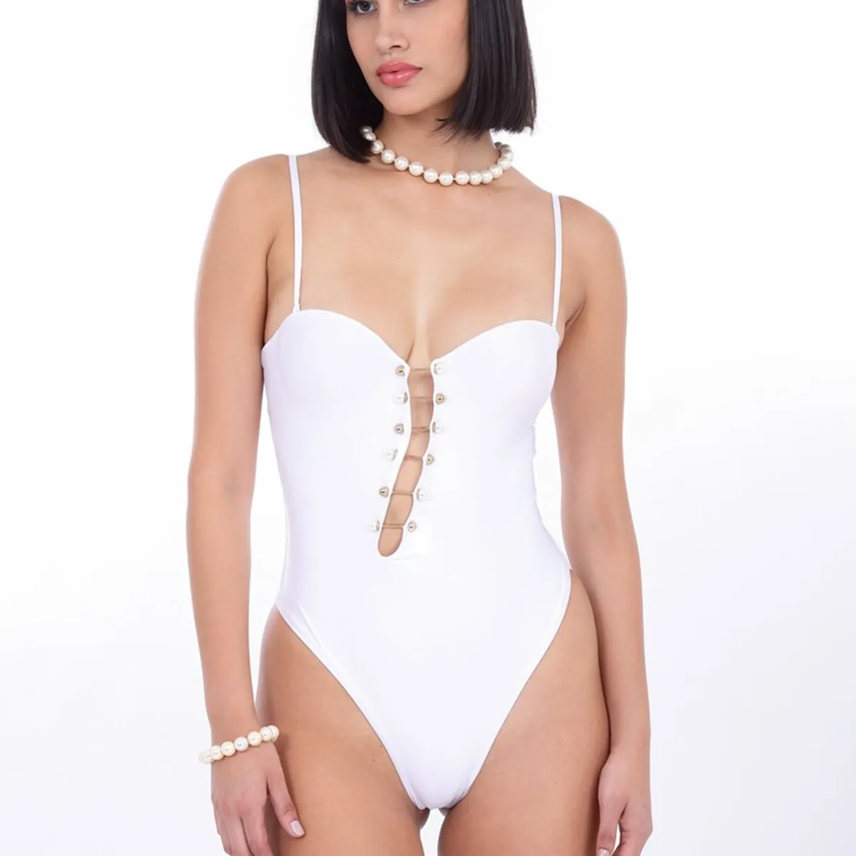 KATE LARRAIN - Ropa de baño enterizo mujer Pearls