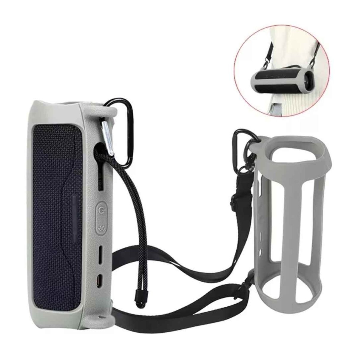 GENERICO - FUNDA CASE PROTECTOR SILICONA PARA FLIP 6 COLOR GRIS