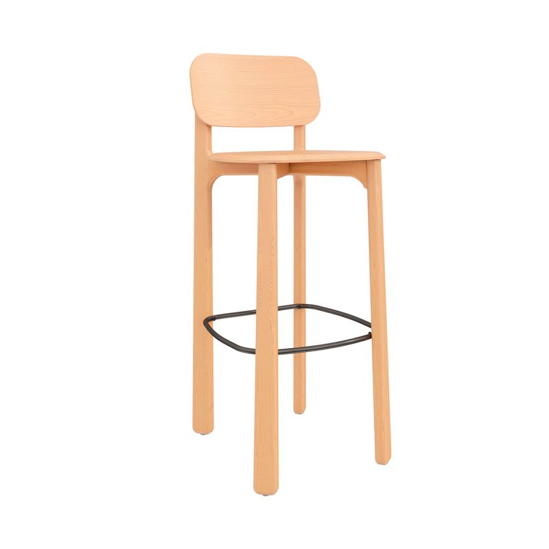 OFIDEAS - Silla Para Bar Fija Oliver Color Madera Ofideas