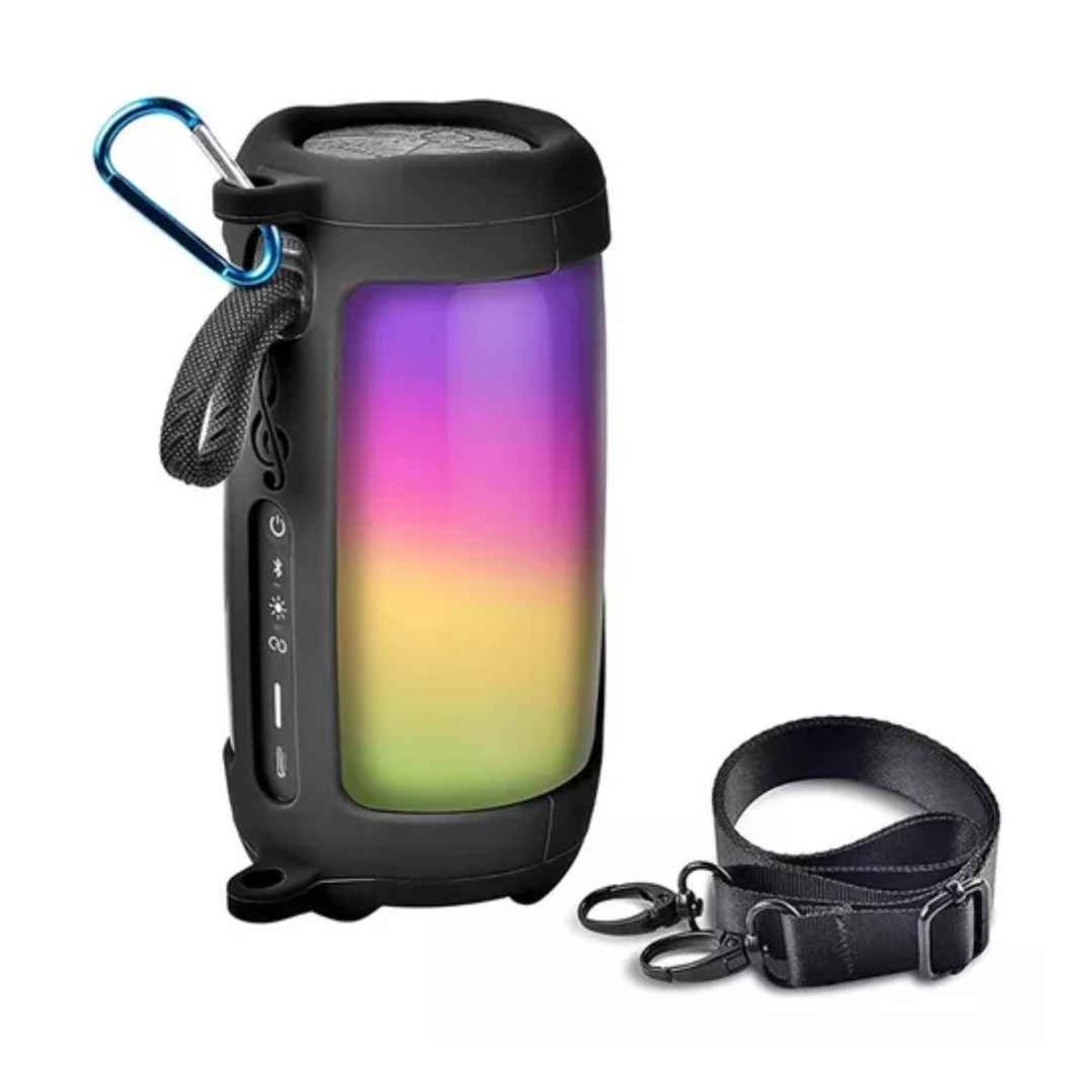 GENERICO - FUNDA CASE DE SILICONA PARA JBL PULSE 5 COLOR NEGRO