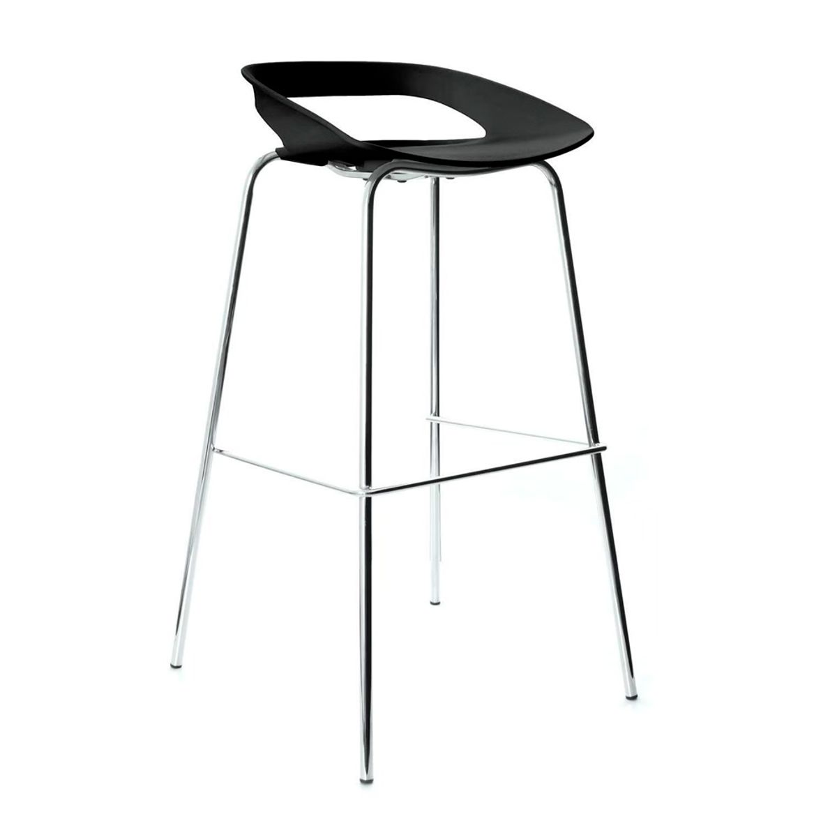 OFIDEAS - Silla Para Bar Fija Tribeca Reposapies Negro Ofideas