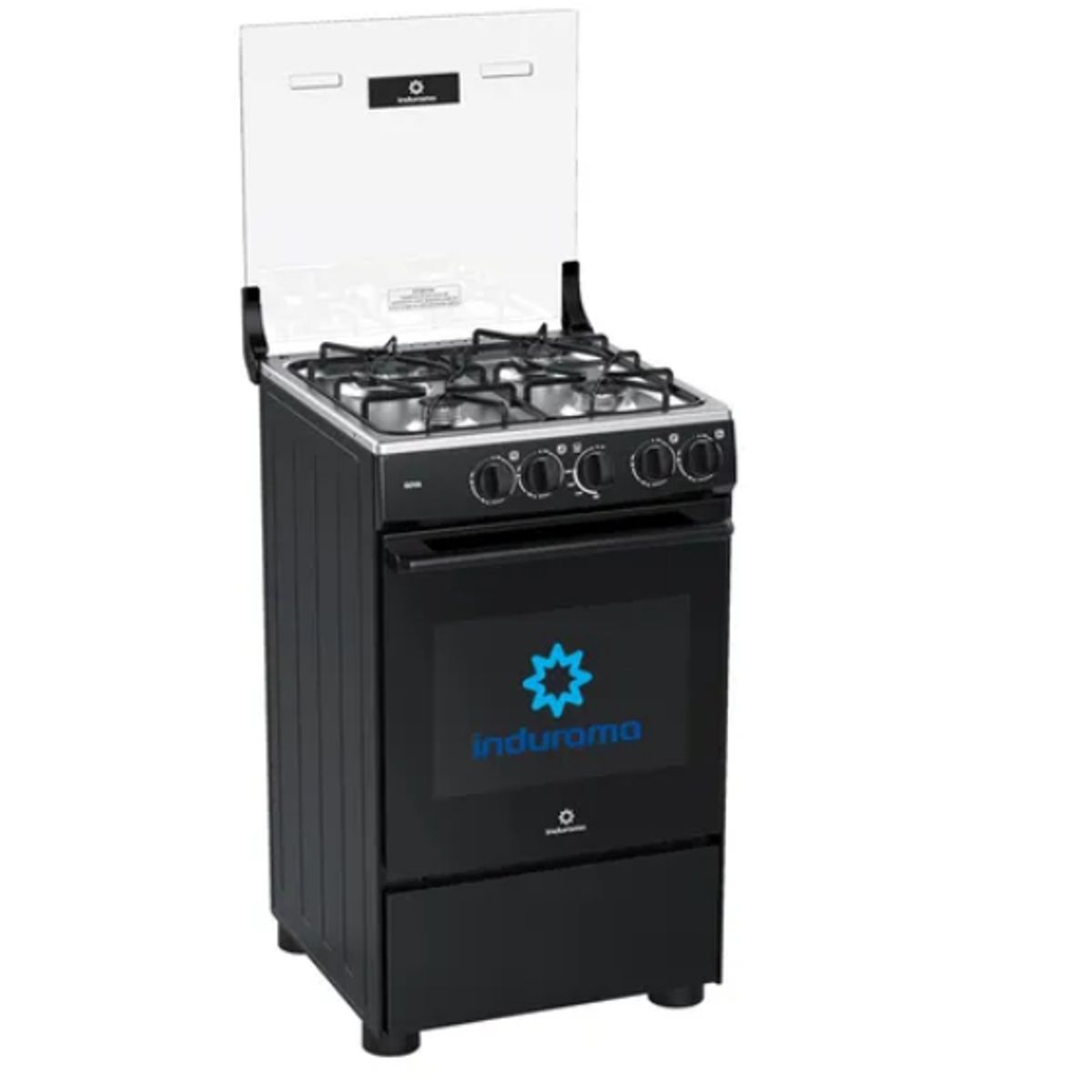 INDURAMA - Cocina Indurama Goya De Pie a Gas 4 Quemadores Negro