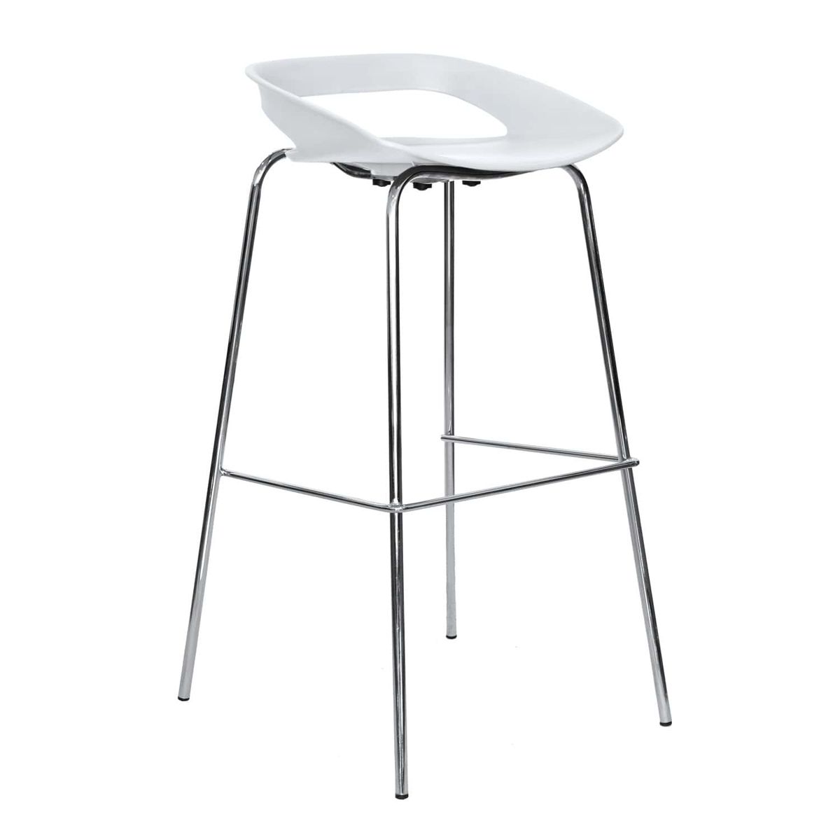 OFIDEAS - Silla Para Bar Fija Tribeca Reposapies Blanco Ofideas