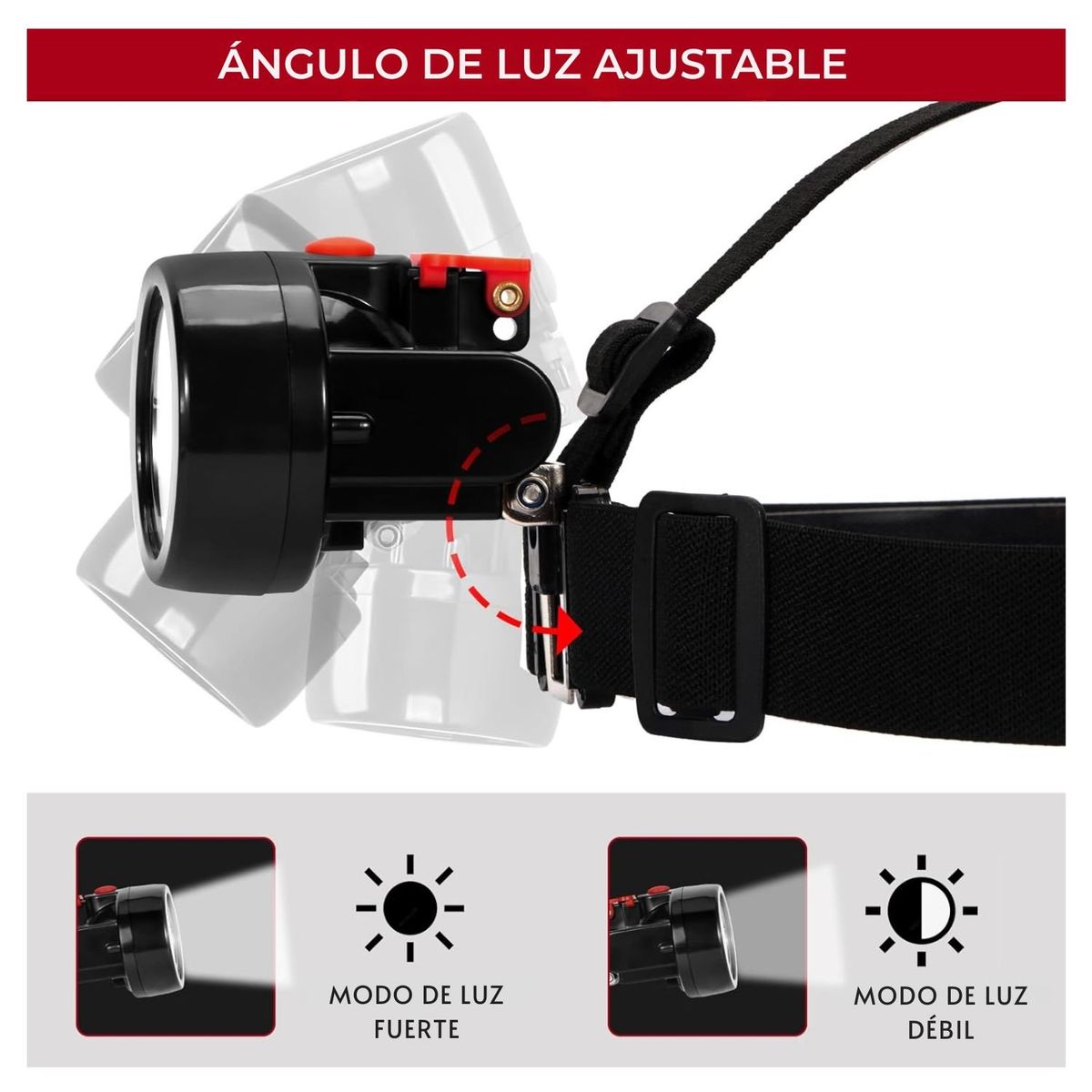 OEM - Lámpara de Minero LED Recargable Ajustable y A Prueba de Explosiones