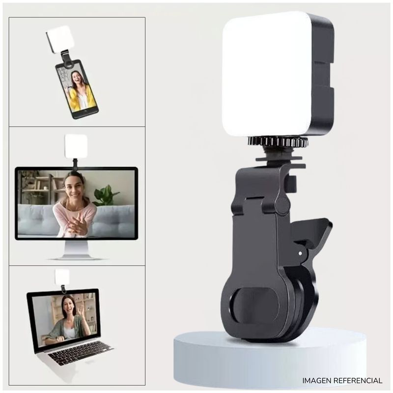 INSPIRA MARKET - Mini Luz Led Selfie Para Celular Laptop Recargable Portátil