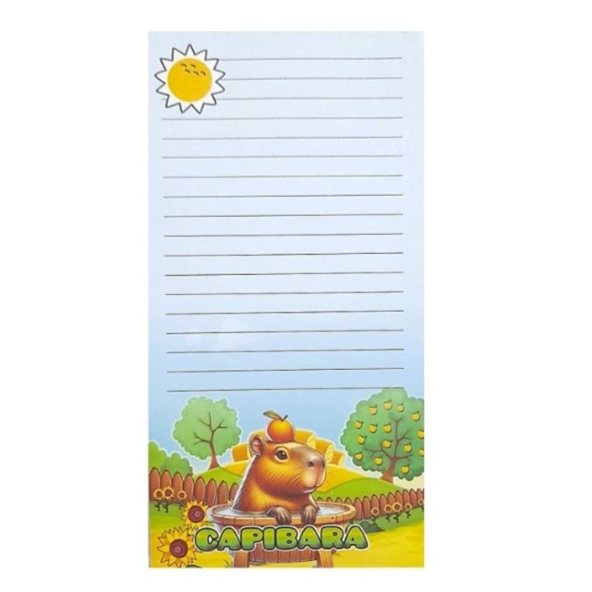 GENERICO - NOTAS CON DISEÑO CAPIBARA NARANAJA