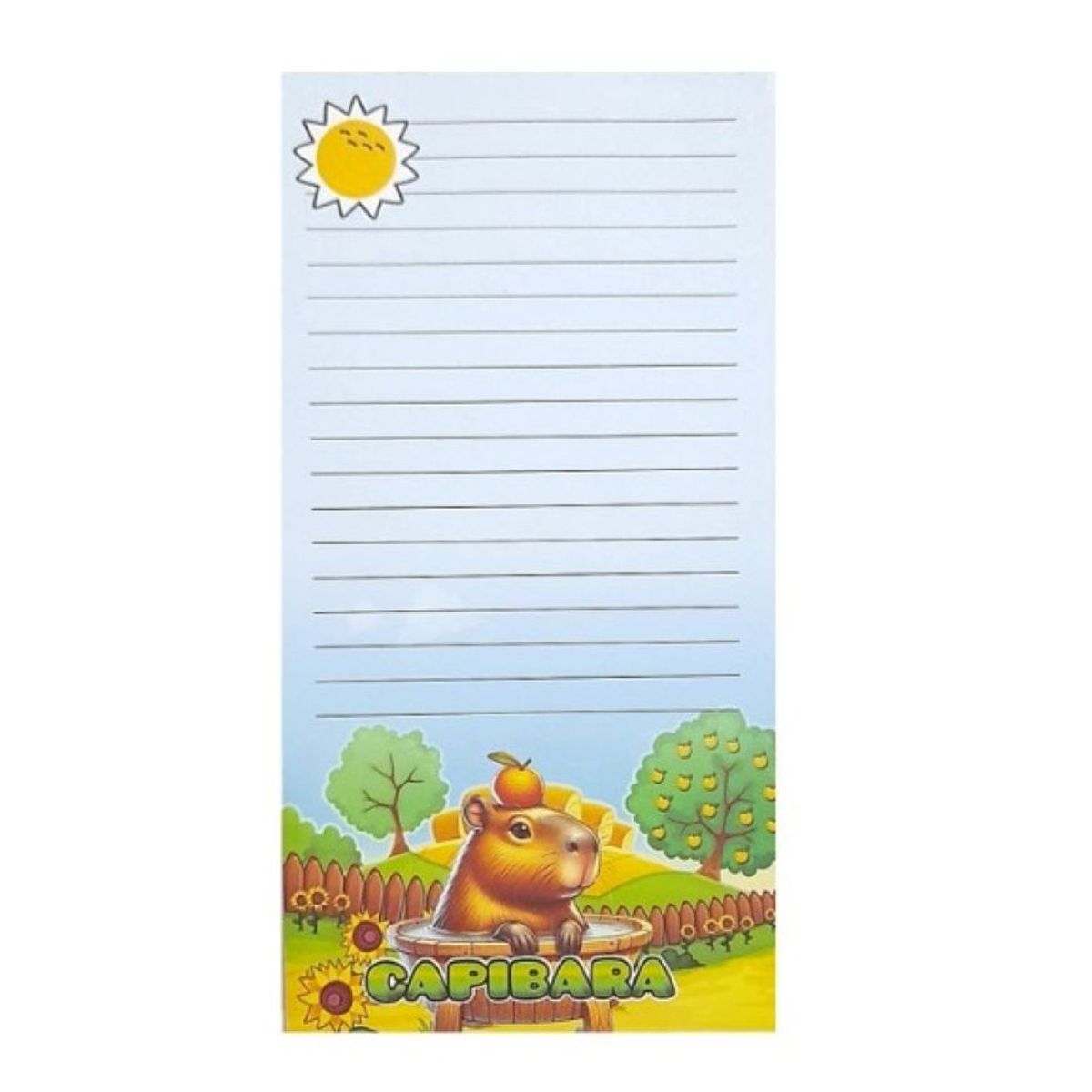 GENERICO - NOTAS CON DISEÑO CAPIBARA NARANAJA