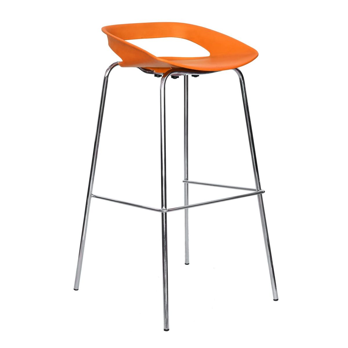 OFIDEAS - Silla Para Bar Fija Tribeca Reposapies Naranja Ofideas