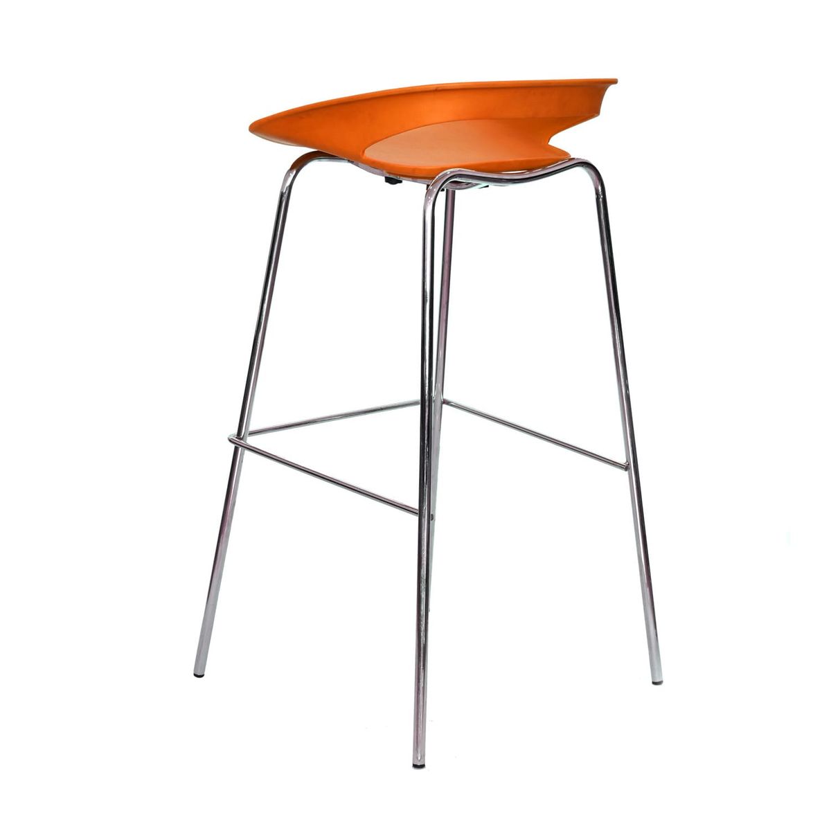 OFIDEAS - Silla Para Bar Fija Tribeca Reposapies Naranja Ofideas
