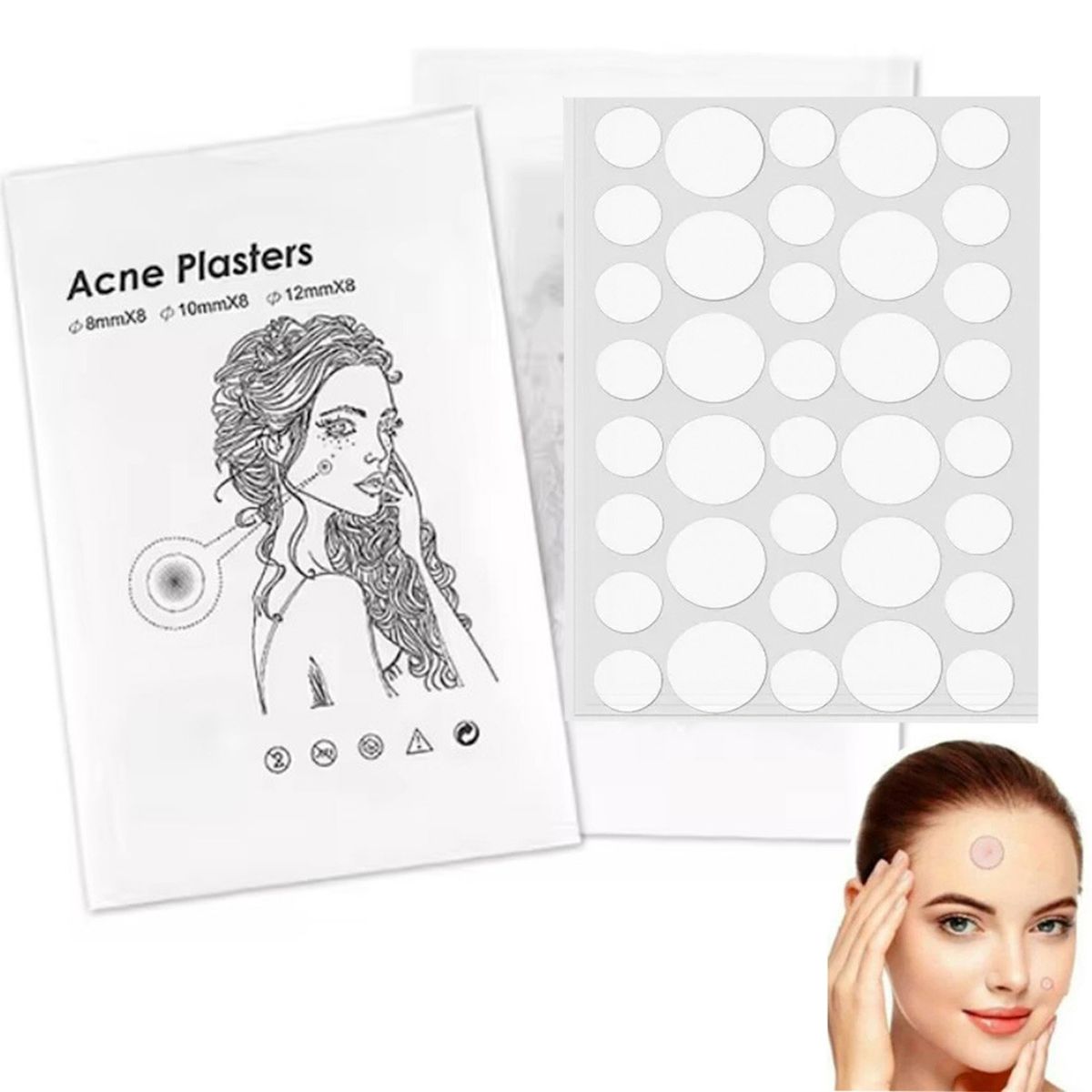 GENERICO - ACNE PLASTERS anti acné y espinilla 36 Unidades