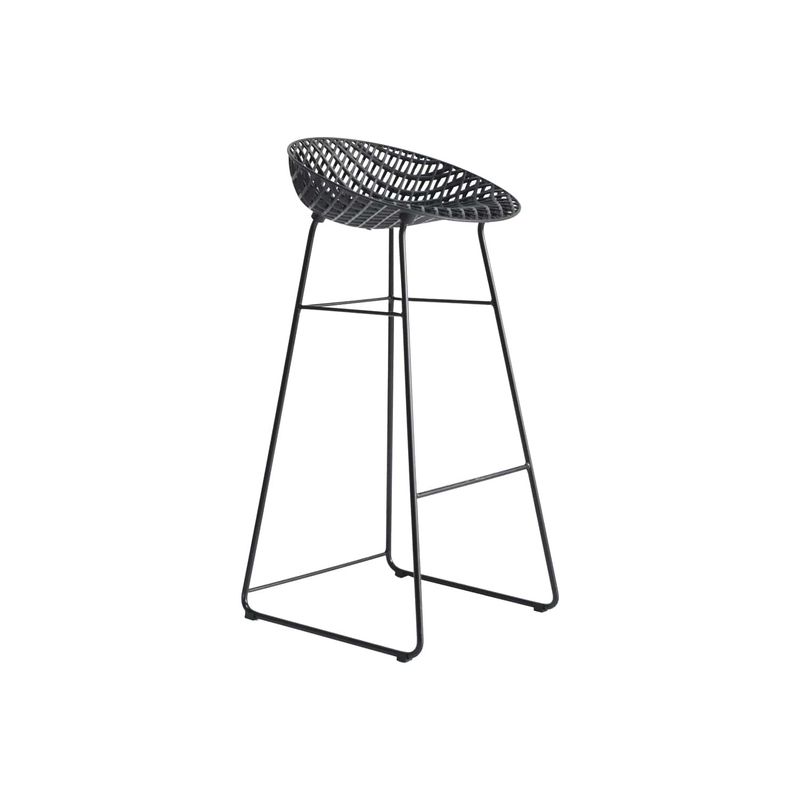 OFIDEAS - Silla Para Bar Fija Sinka Reposapies Negro Ofideas
