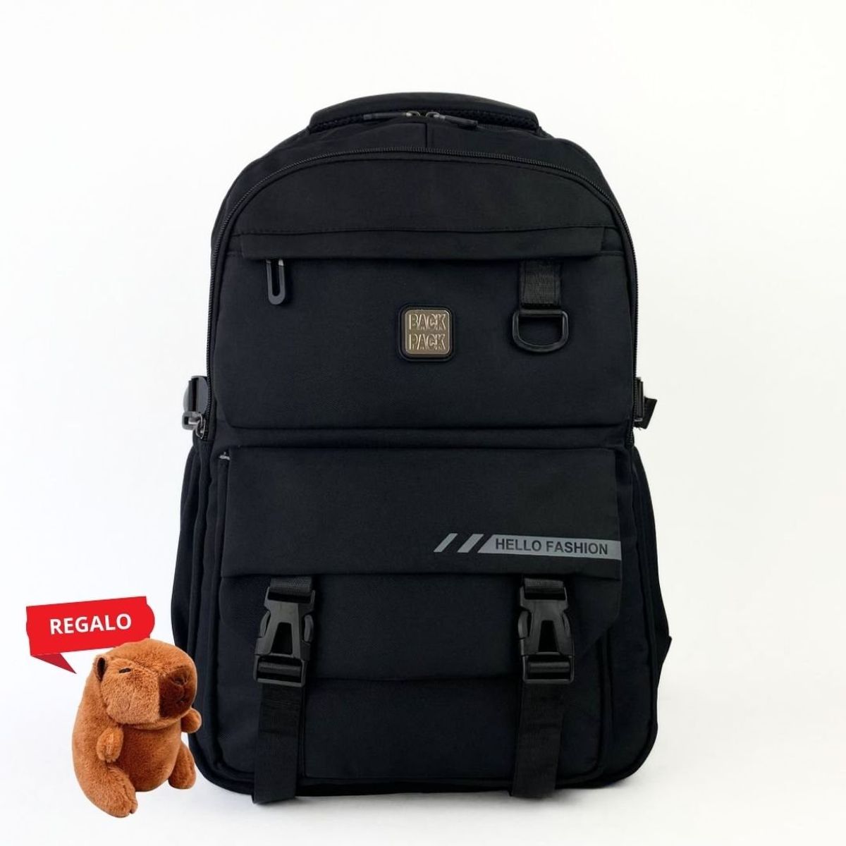 GENERICO - Mochila escolar aesthetic New Fashion + llavero Capibara de regalo