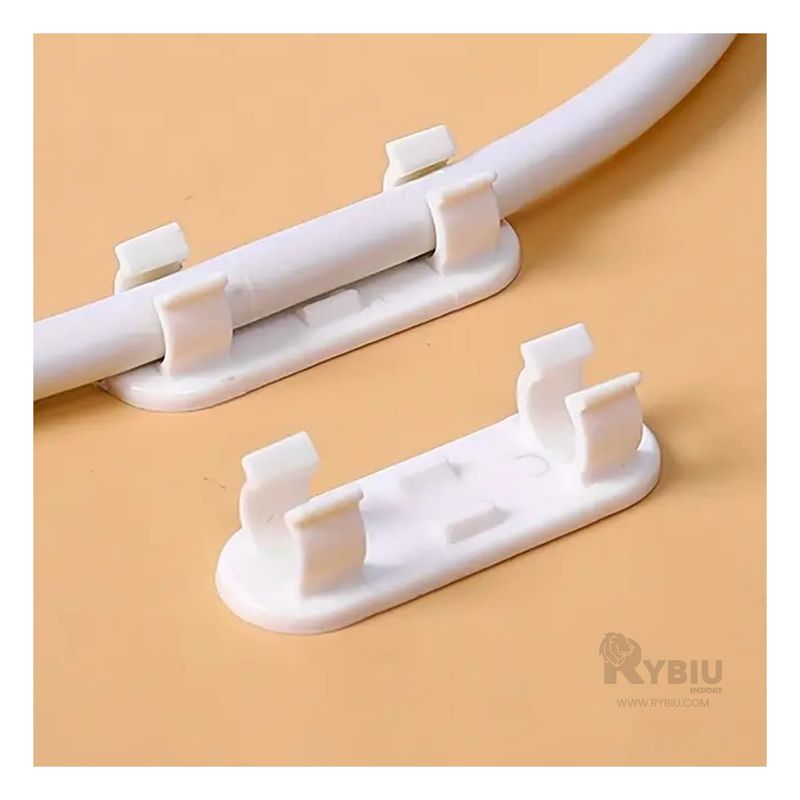 GENERICO - Pinzas Adherentes para Cables Blanco Y+Gift MiniAgenda