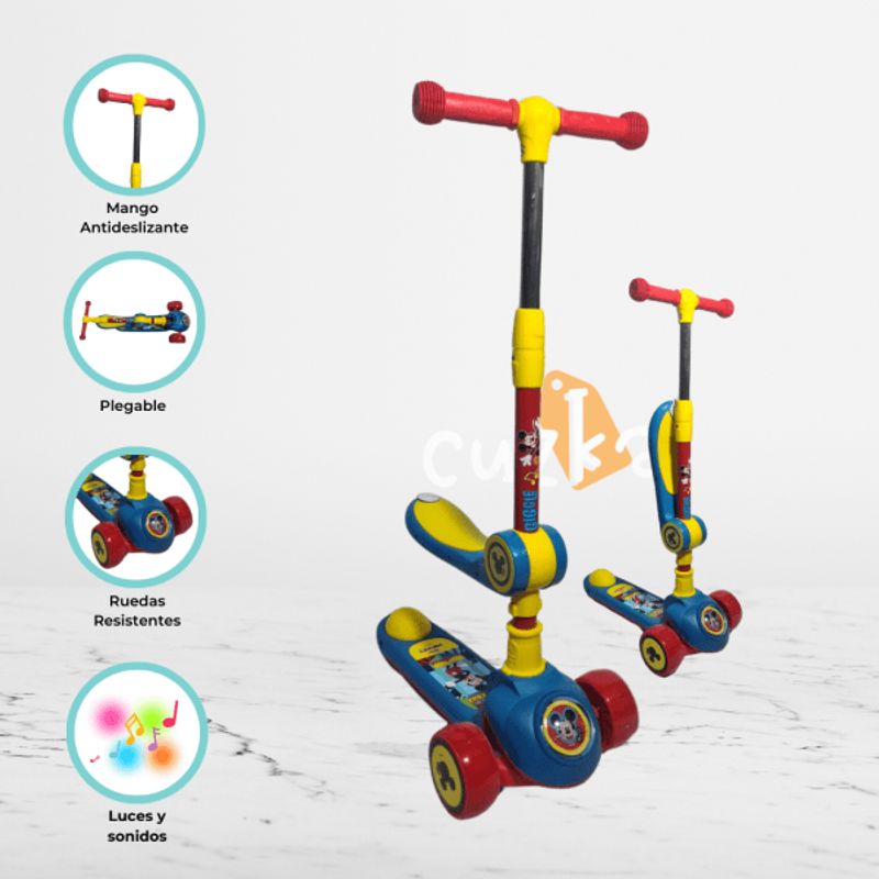 GENERICO - Scooter CAsiento para Niños «MICKEY MOUSE»