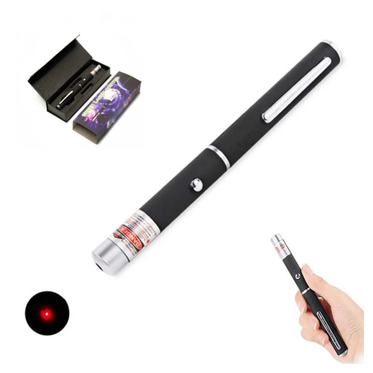 GENERICO - Puntero Laser Rojo Presentador con caja Pila Incluida