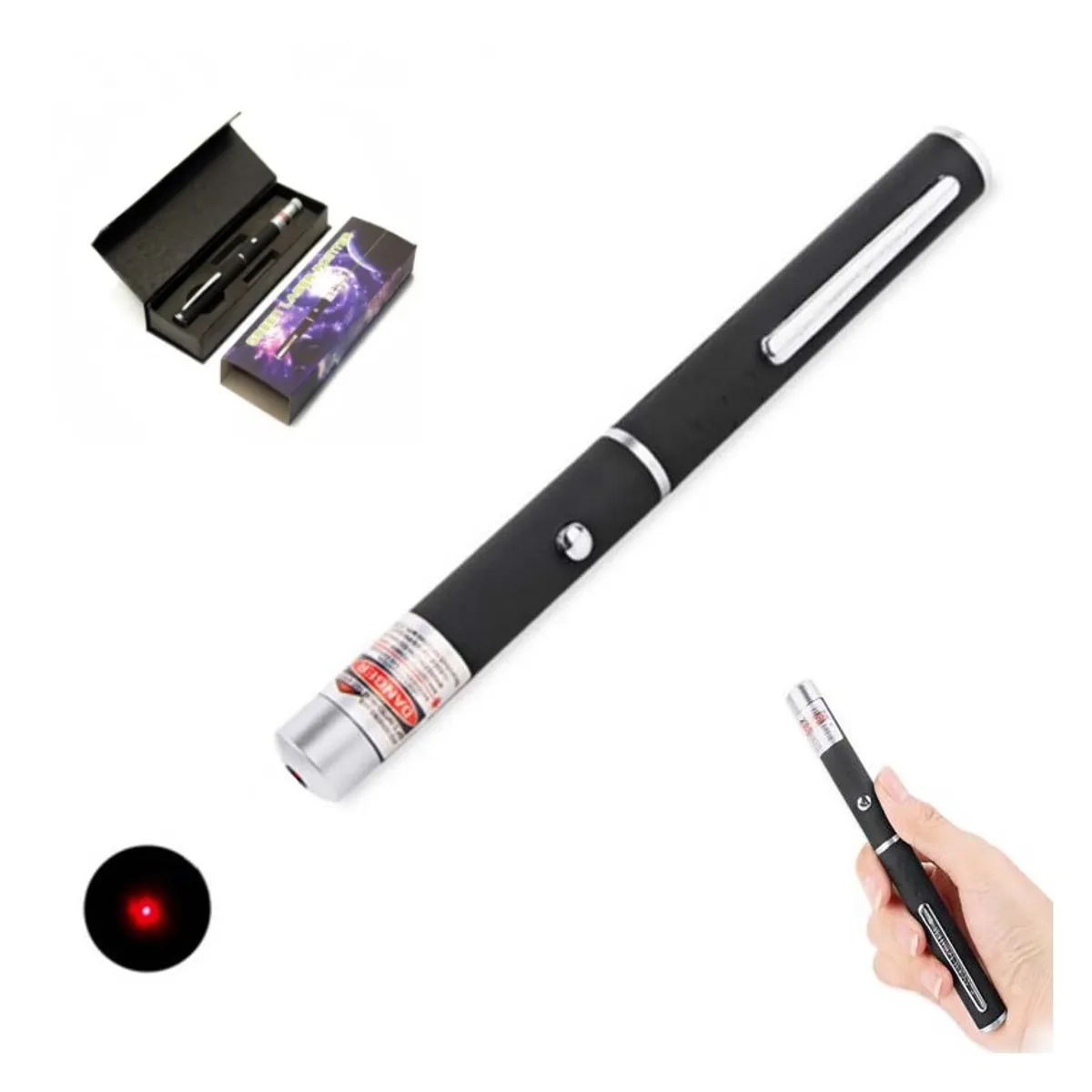 GENERICO - Puntero Laser Rojo Presentador con caja Pila Incluida