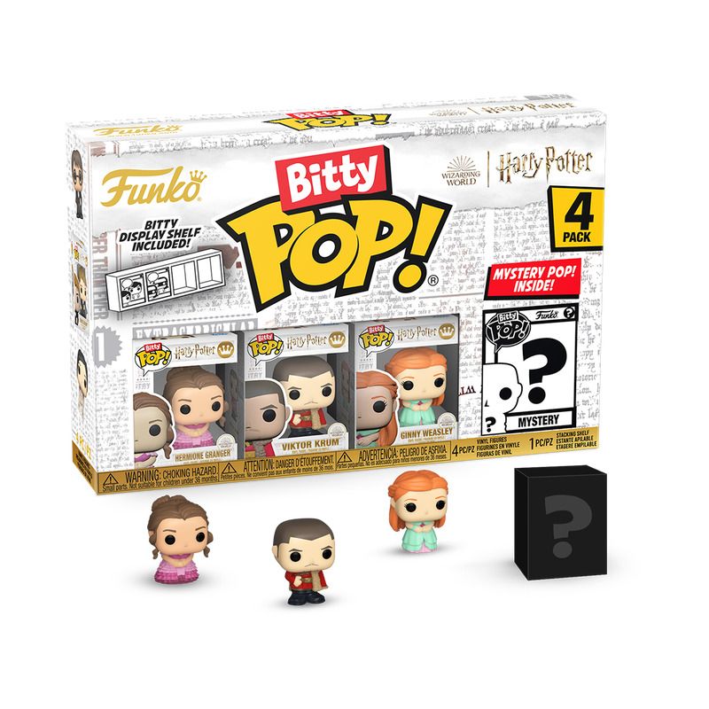 FUNKO - Miniaturas Funko Bitty Pop Harry Potter y El Cáliz de Fuego Hermione 4 Pk