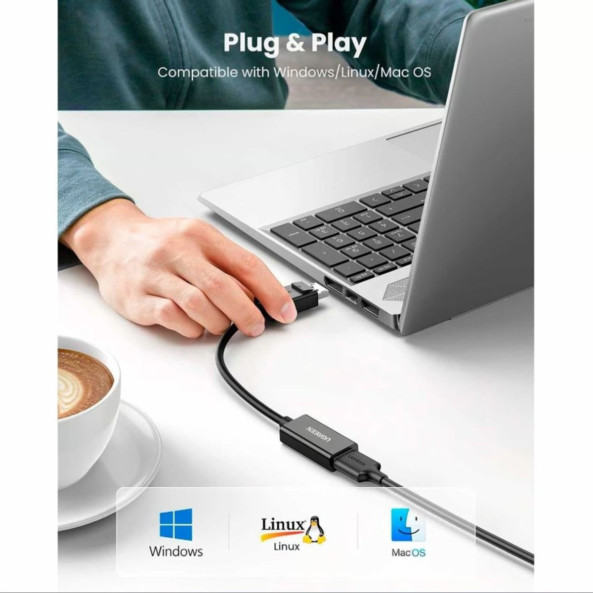 UGREEN - ADAPTADOR DISPLAYPORT A HDMI 4K60HZ UGREEN COD-70694 MM137