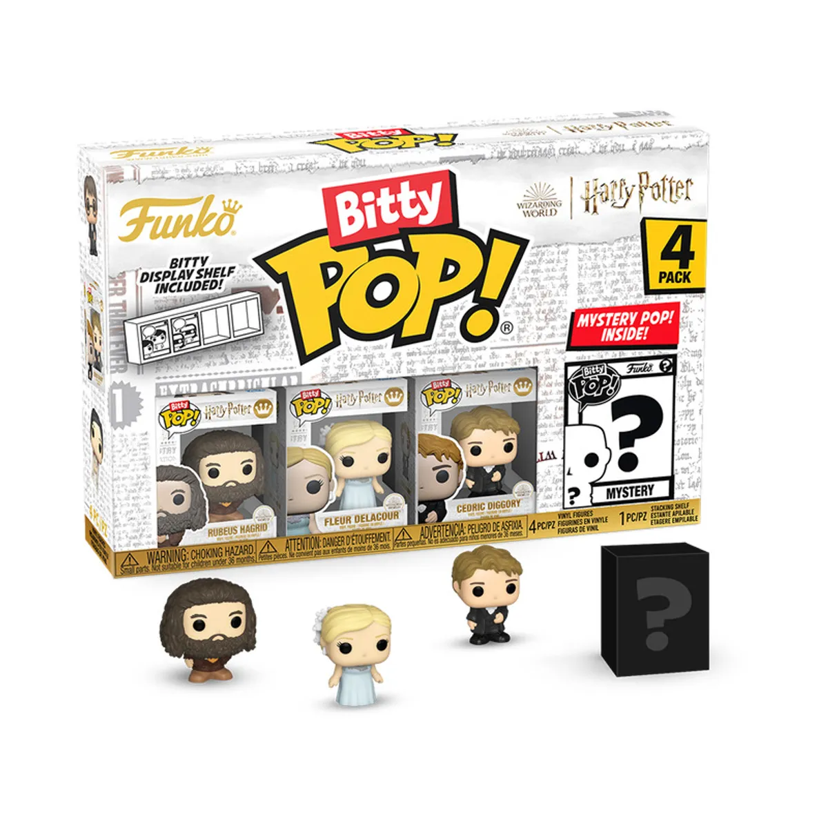 FUNKO - Miniaturas Funko Bitty Pop Harry Potter y El Cáliz de Fuego Rubeus Hagrid 4 Pk