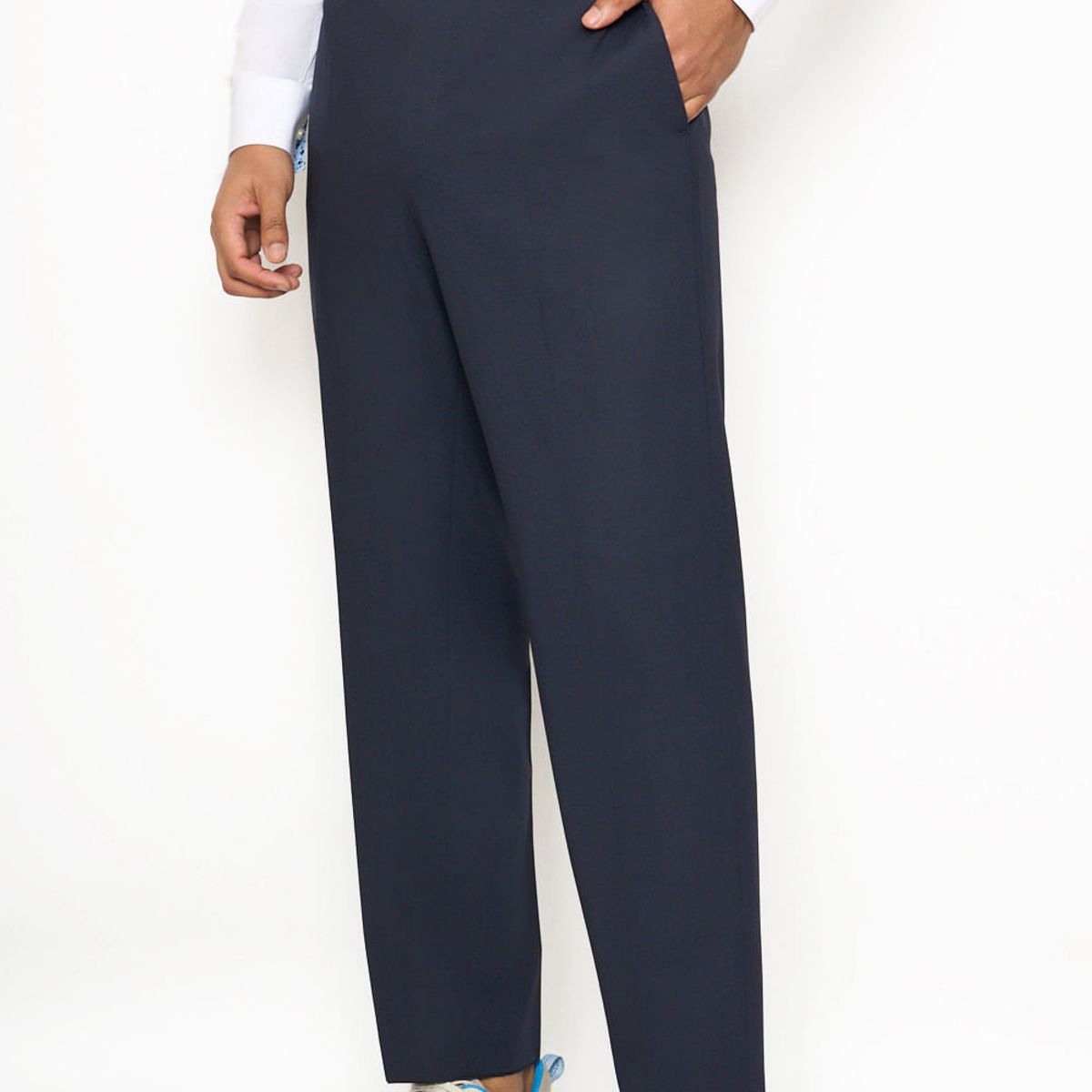 HUGO BOSS - Hugo - Pantalones slim fit de tejido elástico y lana virgen