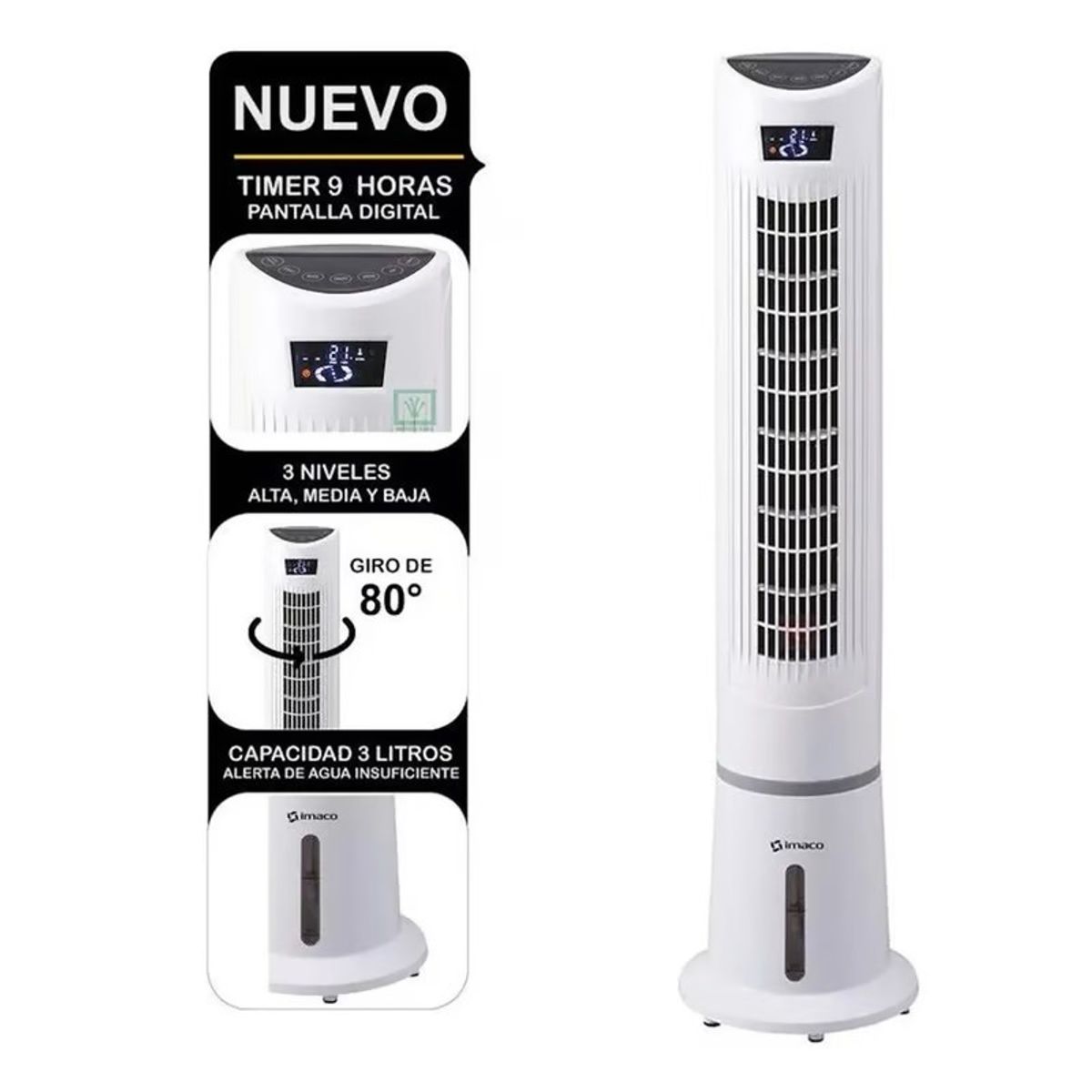 IMACO - ENFRIADOR AIRE IMACO  IYS5535 58W AIR COOLER DIGITAL C/CTRL.REMOT