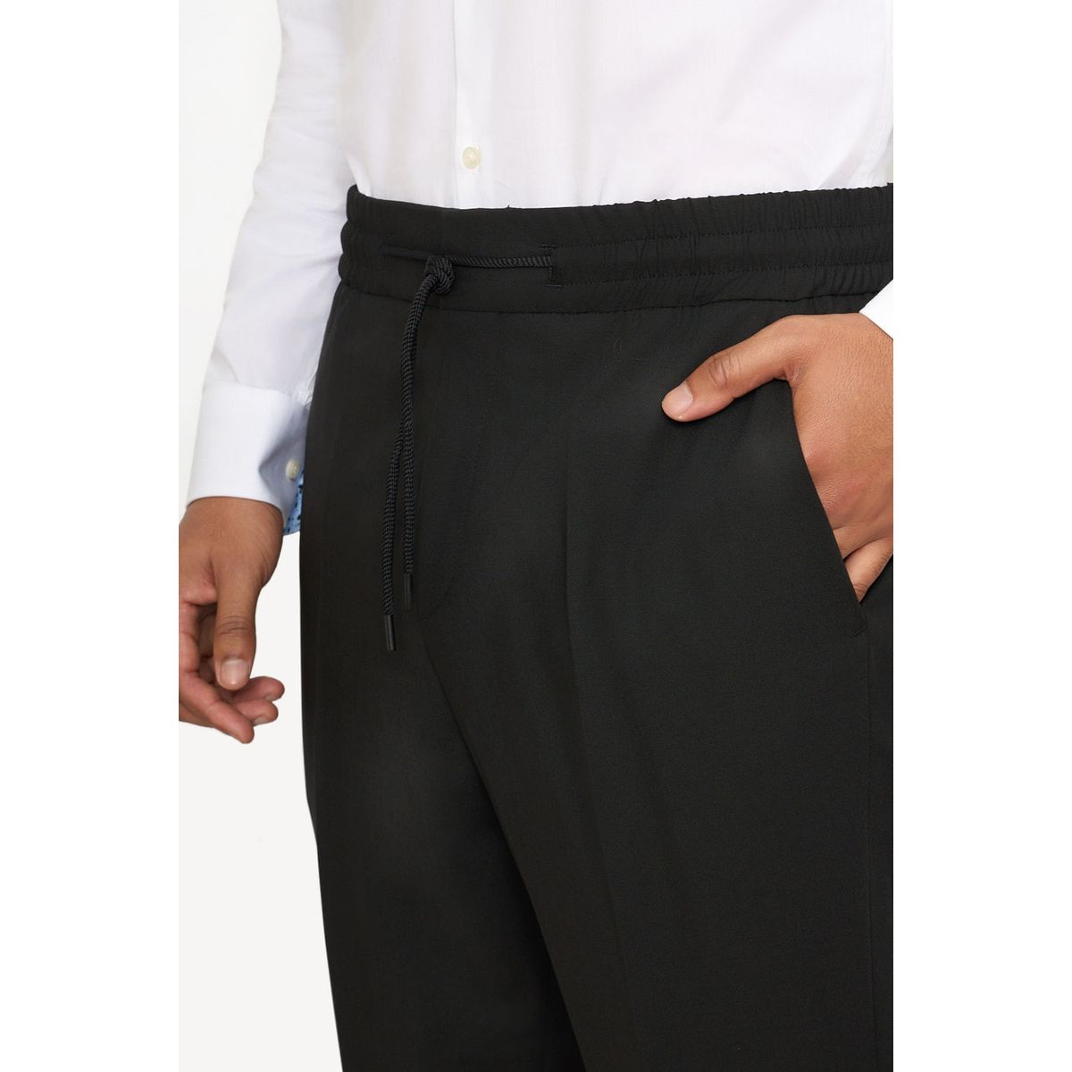 HUGO BOSS - Hugo - Pantalones extra-slim fit de tejido elástico y lana virgen
