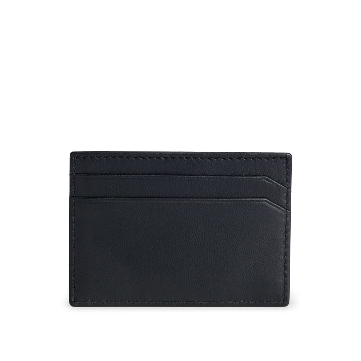 HUGO BOSS - Hugo - Tarjetero de piel de napa con logo apilado