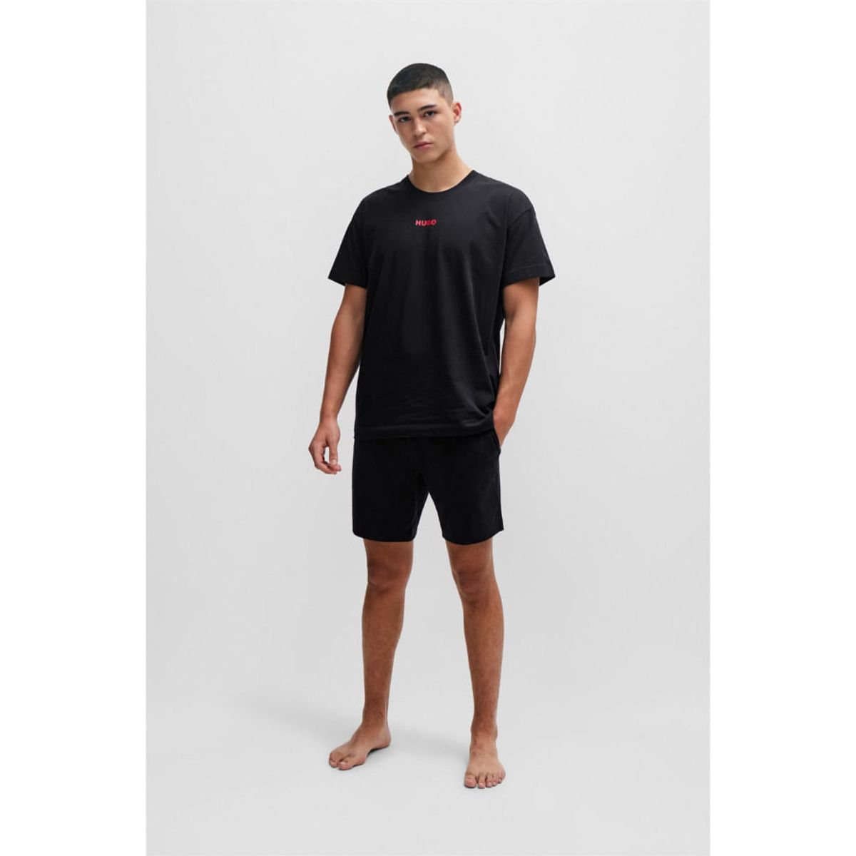 HUGO BOSS - Hugo - Pijama relaxed fit de algodón elástico con detalles de logos