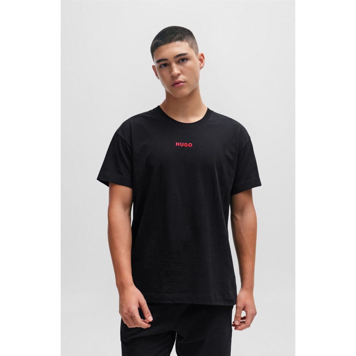 HUGO BOSS - Hugo - Pijama relaxed fit de algodón elástico con detalles de logos