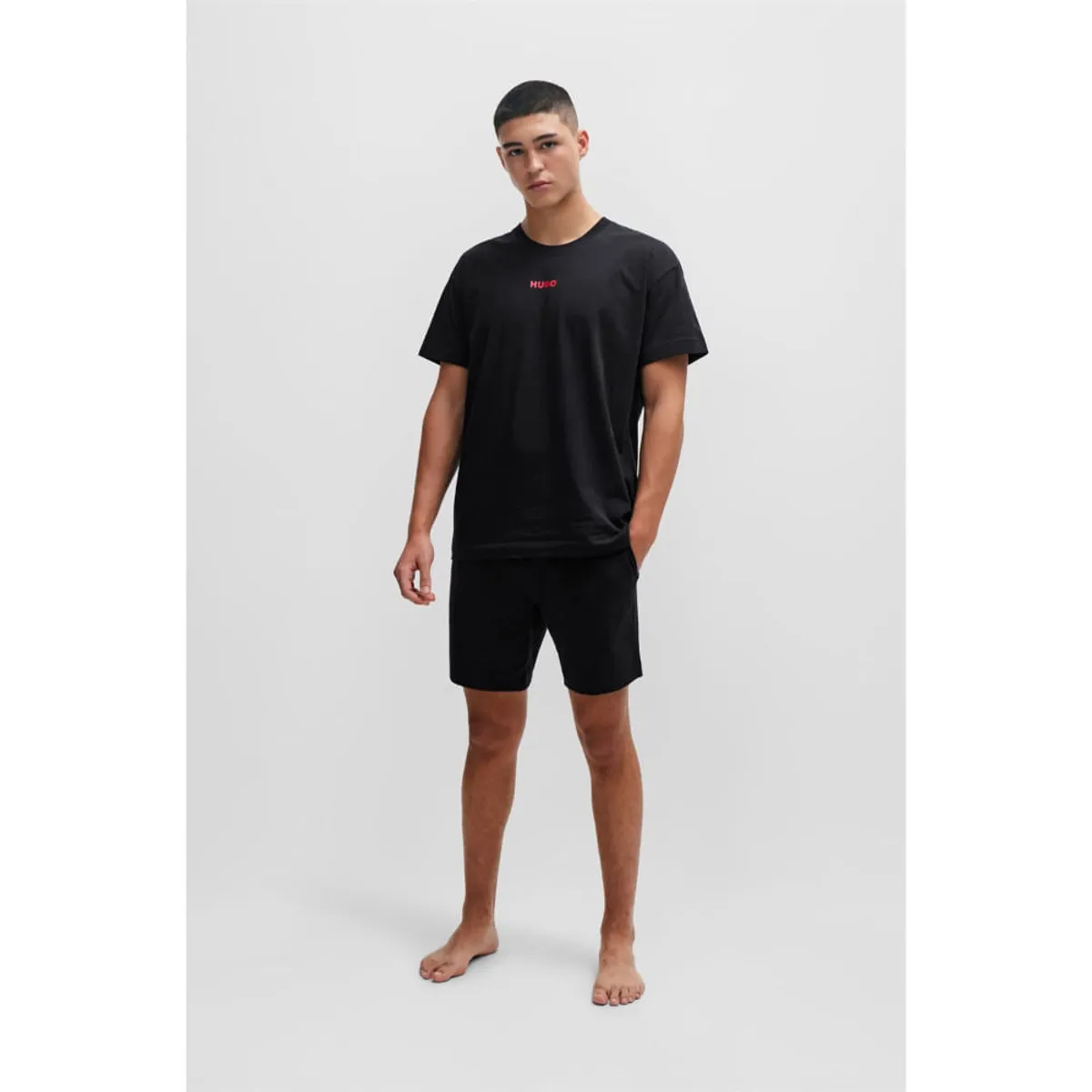 HUGO BOSS - Hugo - Pijama relaxed fit de algodón elástico con detalles de logos