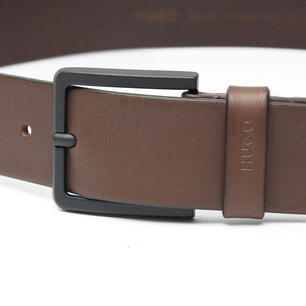 HUGO BOSS - Hugo - Correa de piel italiana con trabilla de la marca