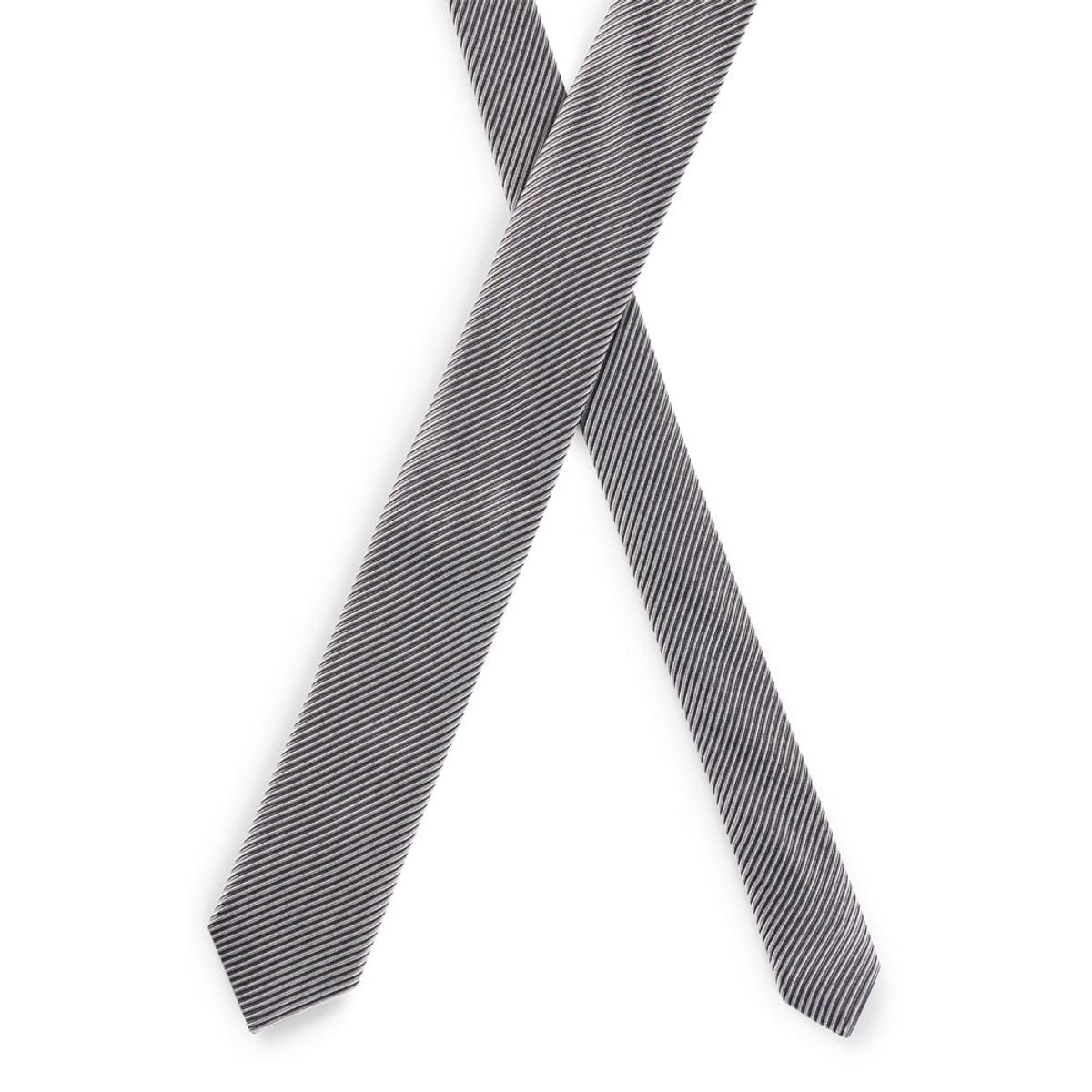 HUGO BOSS - Hugo - Corbata en jacquard de seda con rayas en diagonal