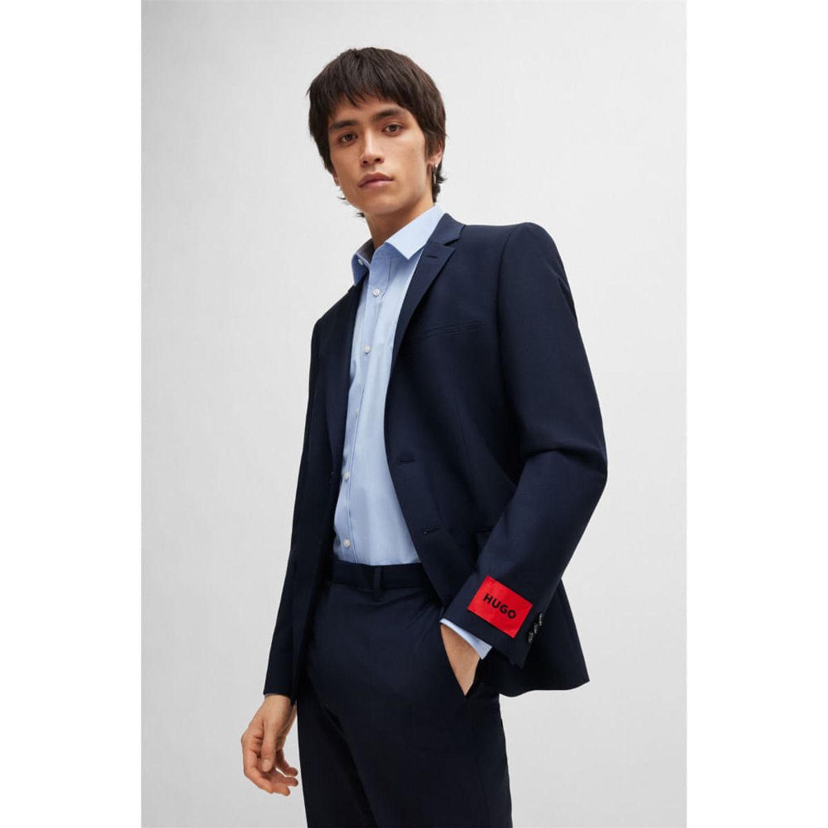 HUGO BOSS - Hugo - Suits separates saco en sarga de lana virgen elástica/54