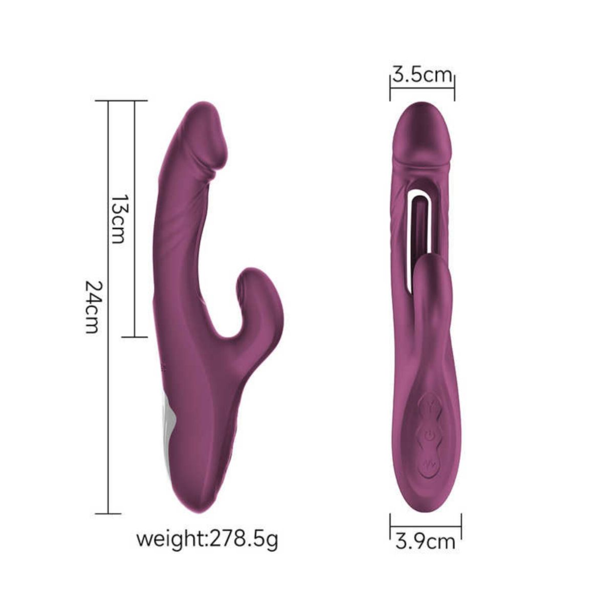 GENERICO - VIBRADOR CONSOLADOR  RABBIT SILICONA MASAJEADOR ZONA G Y CLITORIS