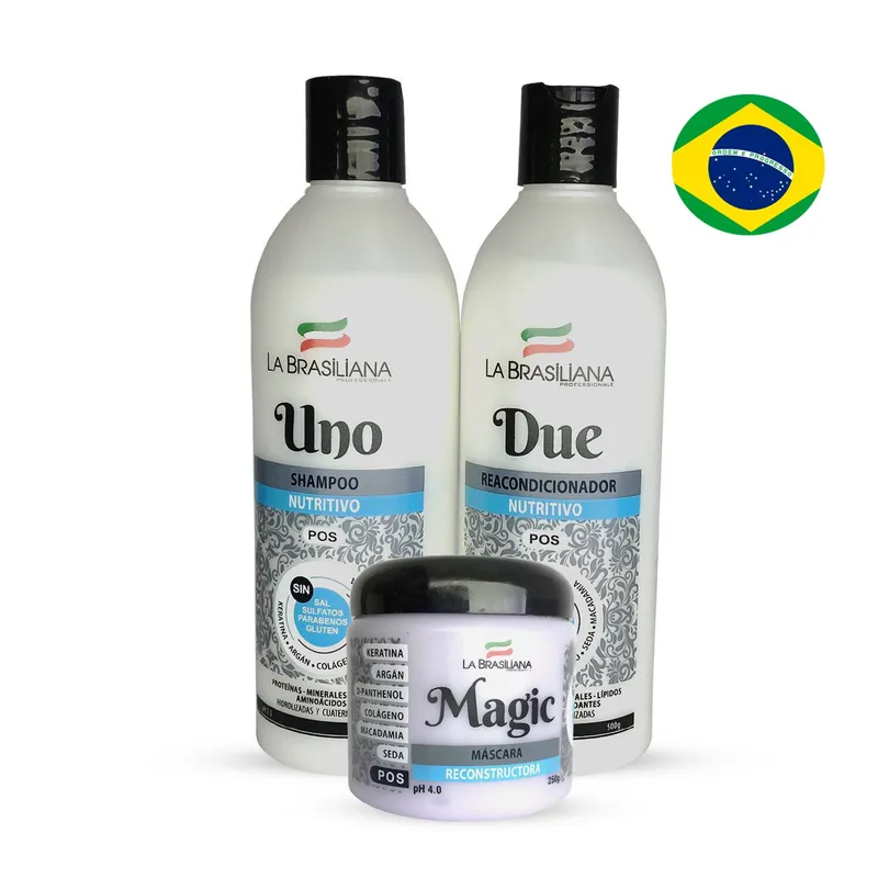 LA BRASILIANA - Kit Tratamiento Post Alisado La Brasiliana