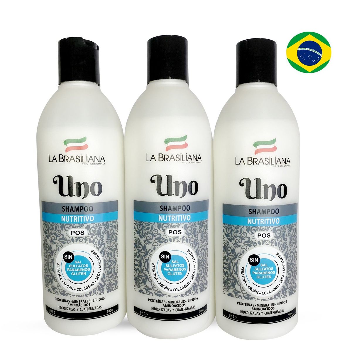 LA BRASILIANA - Shampoo Sin Sal Post Alisado POR 3 - La Brasiliana
