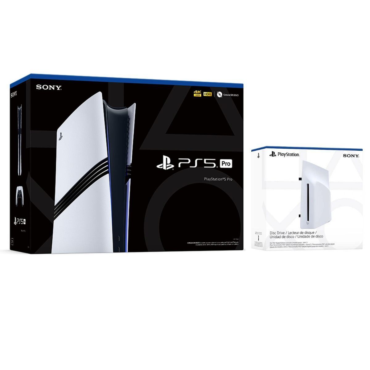 SONY - Consola PlayStation 5 PRO Digital 2 TB + Lectora PS5 Digital PRO- SLIM