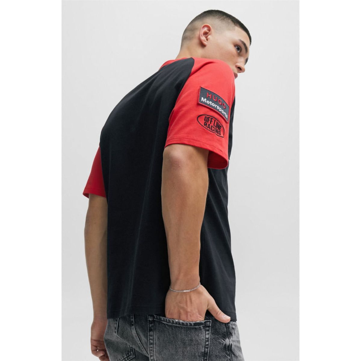 HUGO BOSS - Hugo - Brazalete de cadena con placa con el logotipo