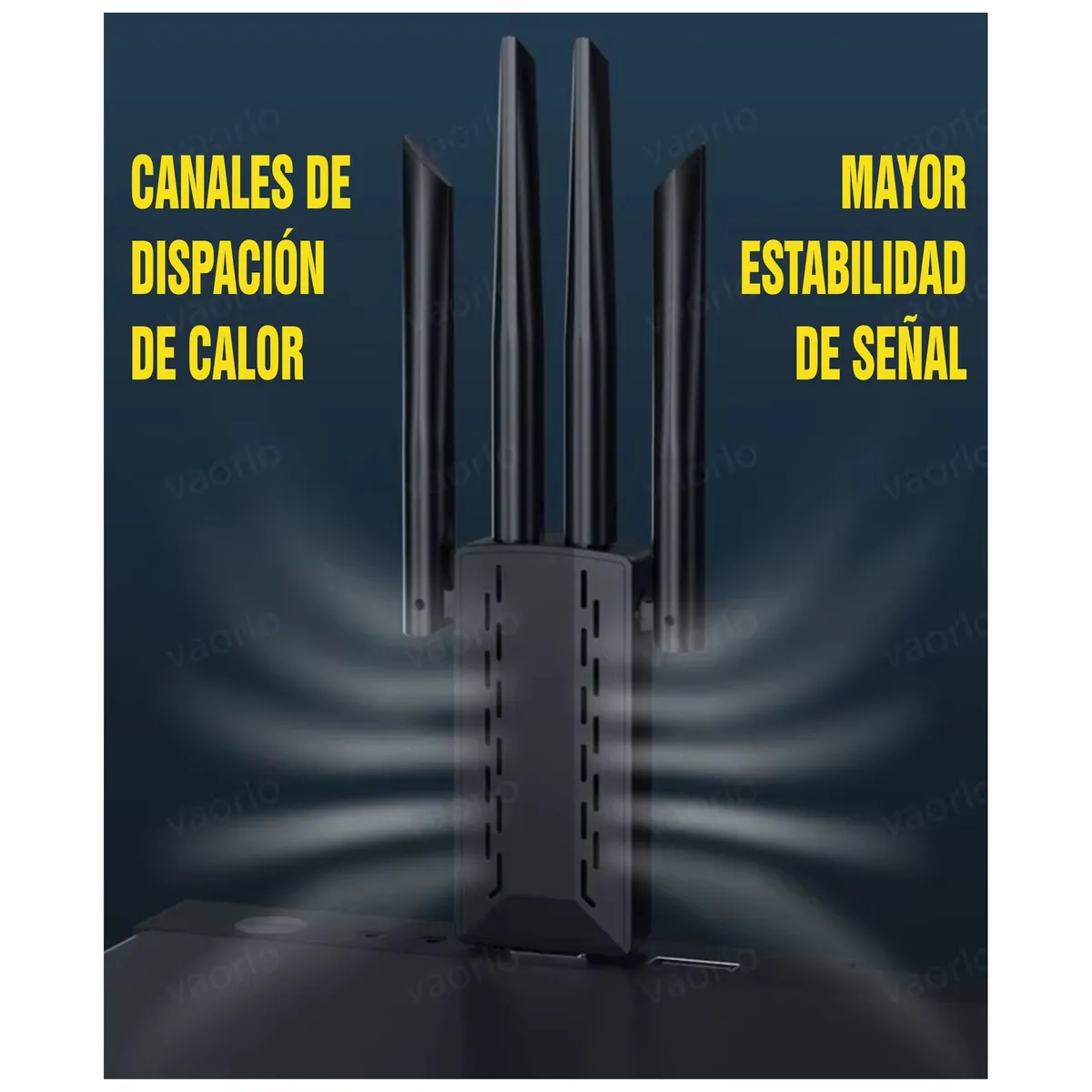 GENERICO - Adaptador USB 3.0 Wifi Doble Banda 2.4/5.8 Ghz con 4 Antenas