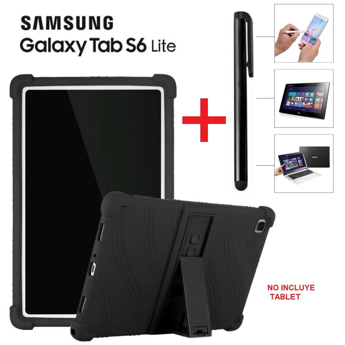 GENERICO - Funda Case + Lapiz Optico Samsung Tab S6 Lite SM-P610 P620 2020 / 2024